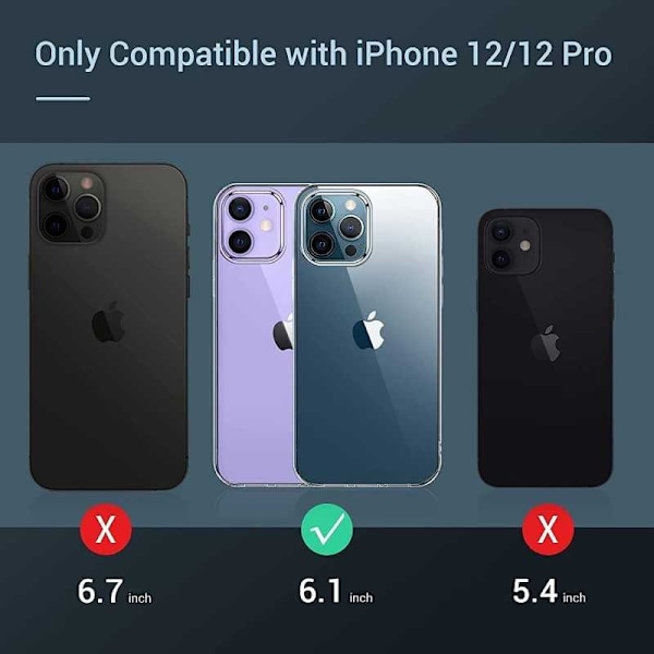 iPhone 12 Stöttåligt Genomskinligt Skal Simple Transparent