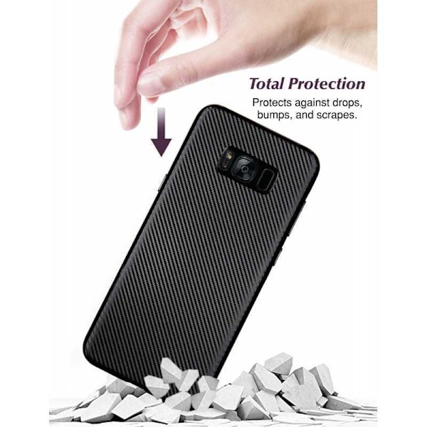 Samsung Galaxy S8 Plus iskunkestävä suojus FullCarbon V2 Svart