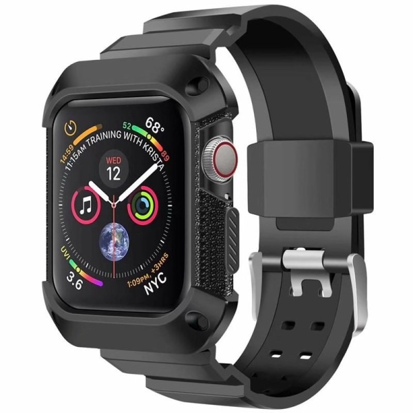 Apple Watch 40mm Stöttåligt Skal med Armband TerraActive Svart