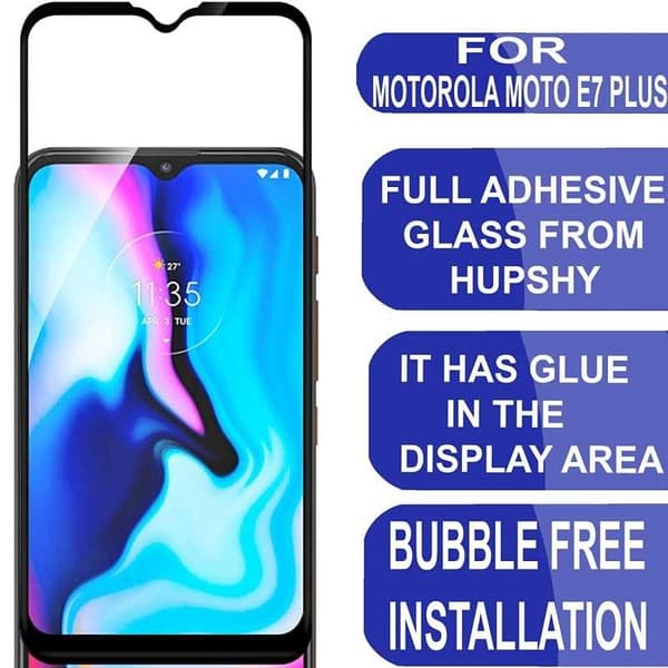 2-PACK Moto E7 Plus Härdat Glas 0.26mm 2.5D 9H Fullframe Transparent