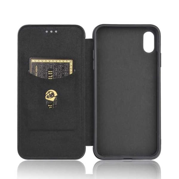 iPhone X / XS Flip Case -korttipaikka CarbonDreams Black