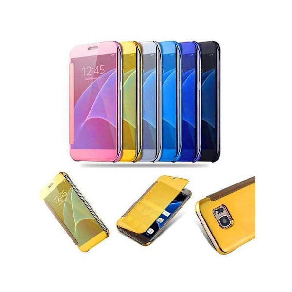Samsung S8 Plus Flip Case Clear View Seisova Rocket Rosenguld