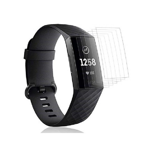 3-PACK Fitbit Charge 3 Premium CrystalClear skjermbeskytter Transparent