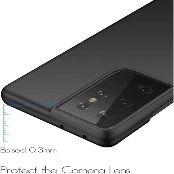 Samsung S21 Ultra Gummibelagd Mattsvart Skal Basic V2 Black