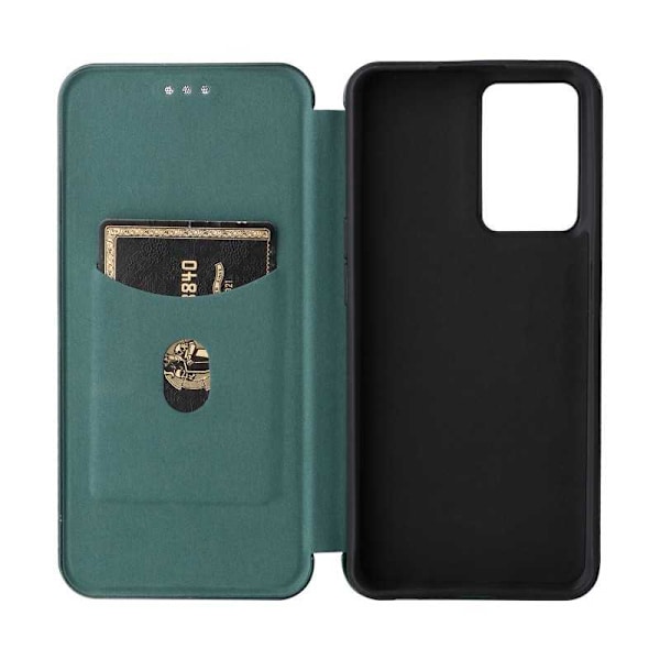 OnePlus Nord CE 2 5G Flipfodral Kortfack CarbonDreams Grön Green