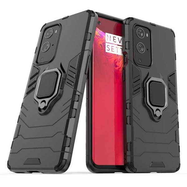 OnePlus 9 Pro iskunkestävä kotelo ThinArmor sormustelineellä Black