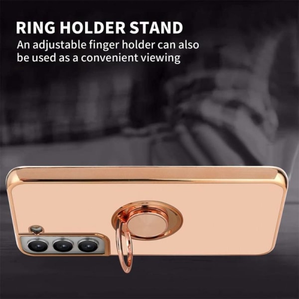 Samsung S22 Elegant & stødsikkert cover med ringholder fejlfri Svart