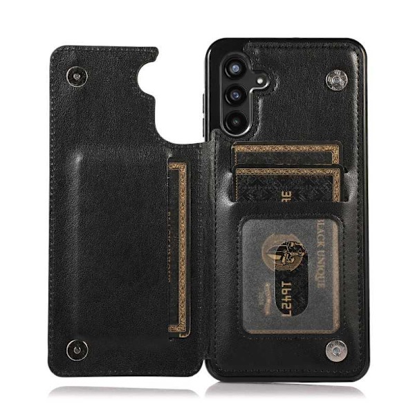 Samsung A54 5G Iskunkestävä Kannen korttiteline 3-POCKET Flippr V2 Rosenguld