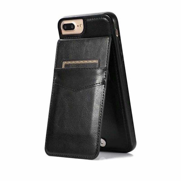 iPhone 7 Plus / 8 Plus Mobilskal Korthållare 6-FACK Retro V3 Rosenguld