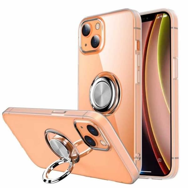 iPhone 14 Plus Stöttåligt Skal med Ringhållare Fresh Transparent