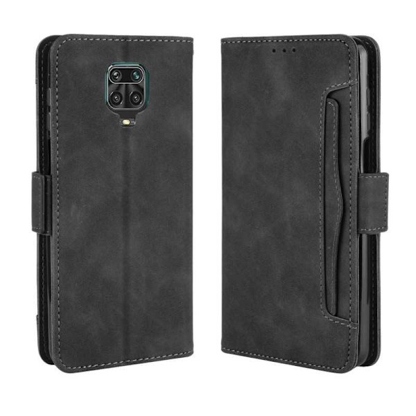 Xiaomi Redmi Note 9S/9Pro Plånboksfodral PU-Läder 6-FACK Winston V3 Svart