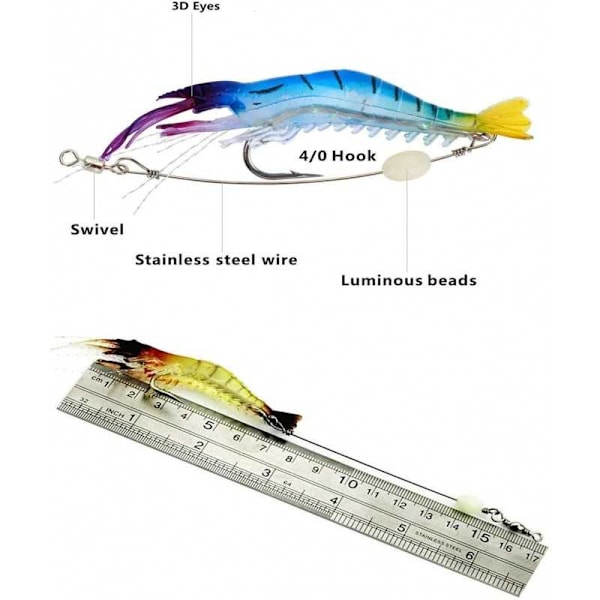 6-PACK Shrimp bait Set Kalasyötti Multicolor