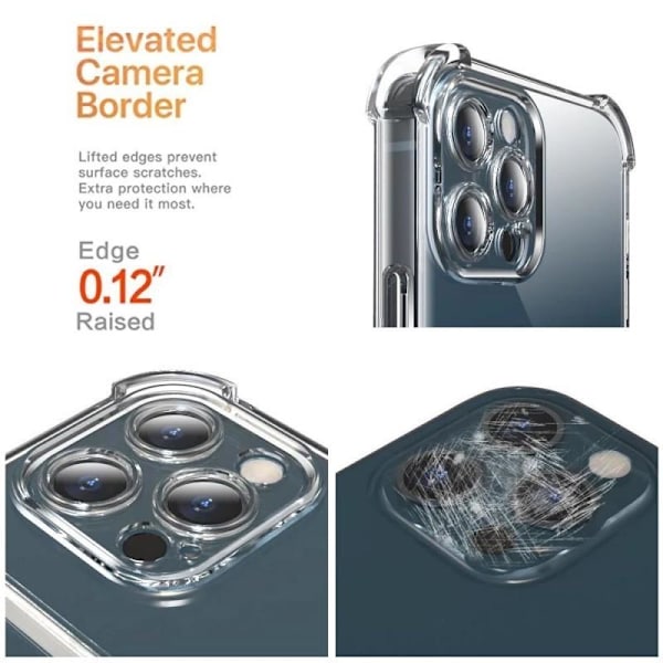 Tyndt stødsikkert mobilcover med kortslot iPhone 14 Max Transparent