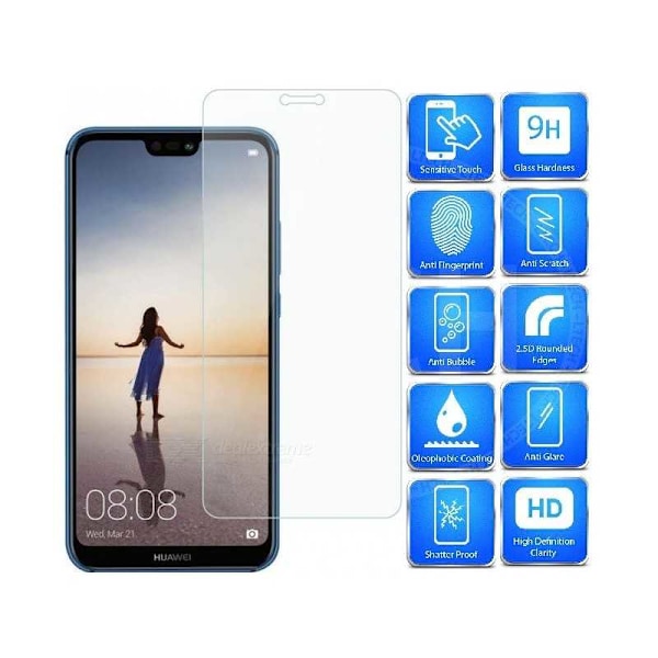 2-PACK Huawei P20 Härdat glas 0.26mm 2.5D 9H Transparent