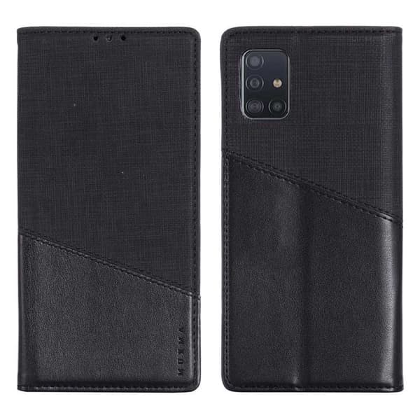 Samsung A51 tyylikäs PU-nahkakotelo RFID-estolla Black