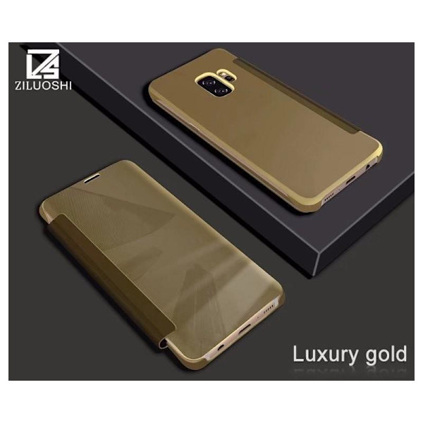 Samsung S9 Flipfodral Clear View Standing Rocket Rosenguld