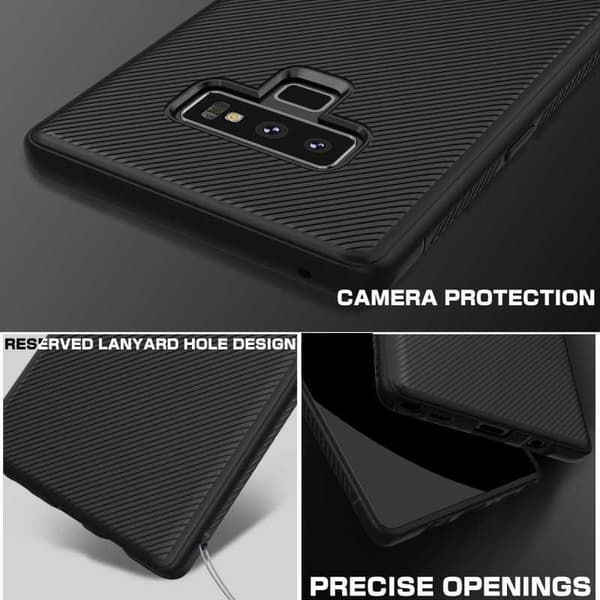 Samsung Galaxy Note 9 Iskunkestävä FullCarbon V3 Black
