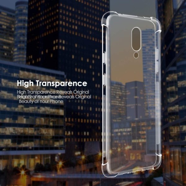 OnePlus 7 Stöttåligt Skal med Förstärkta Hörn Transparent