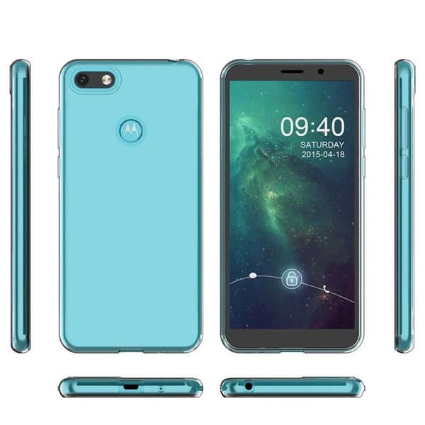 Motorola Moto E6 Play Iskunvaimennin Silicone Case Simple Transparent