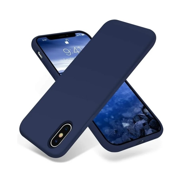 3in1 Gummibelagt Stilrent Skal iPhone XS Max - Blå
