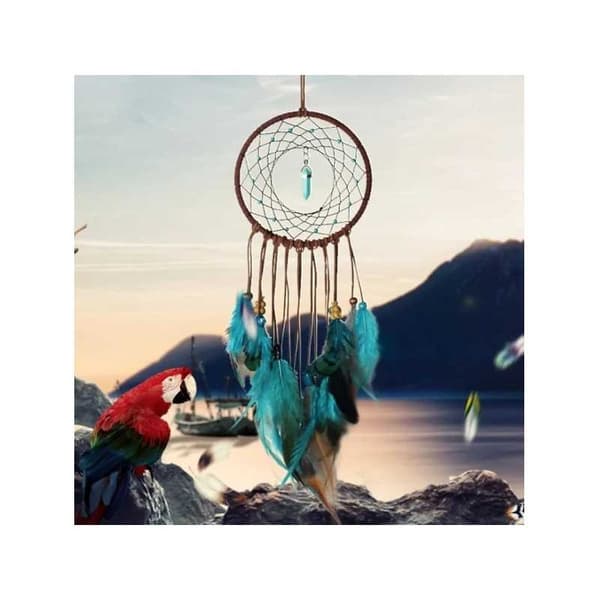 Drömfångare / Dreamcatcher Wind Chims Nightboms Dekoration Blå