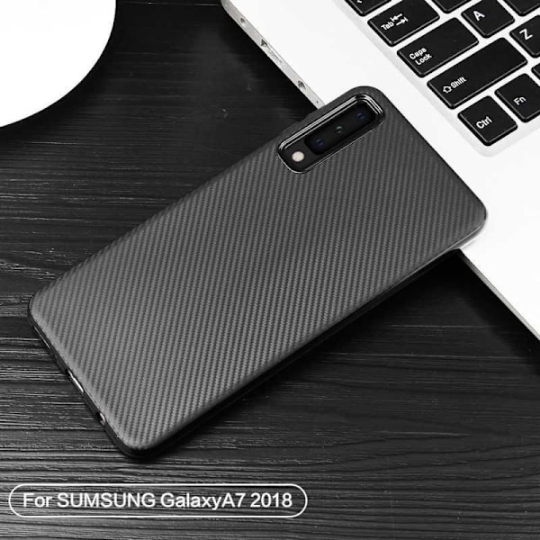 Samsung Galaxy A50 Stöttåligt Skal FullCarbon V2 Svart