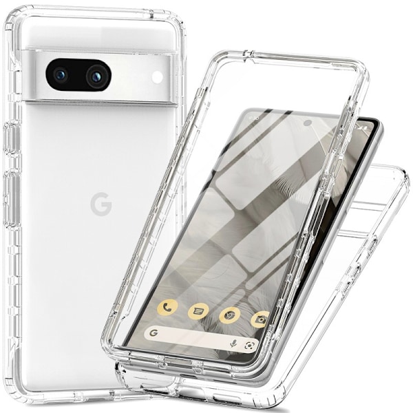 Google Pixel 8 Heltäckande Premium 3D Skal 3in1 ThreeSixty Clear