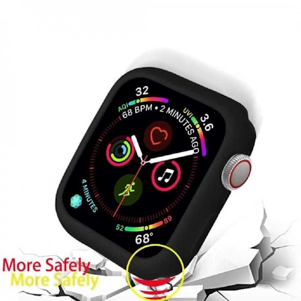 2-PACK Soft Bumper Shell Apple Watch 40mm Svart