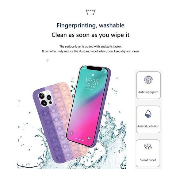 iPhone 13 Pro Max Skyddande Skal Fidget Toy Pop-It multifärg
