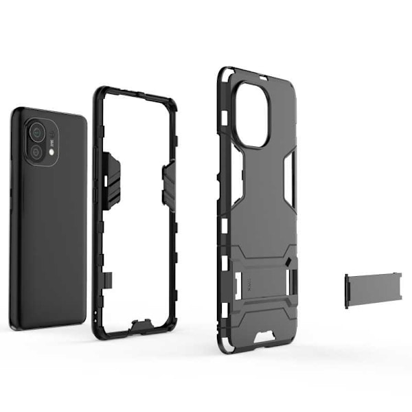 Xiaomi Mi 11 iskunkestävä kotelo jalustalla ThinArmor Black