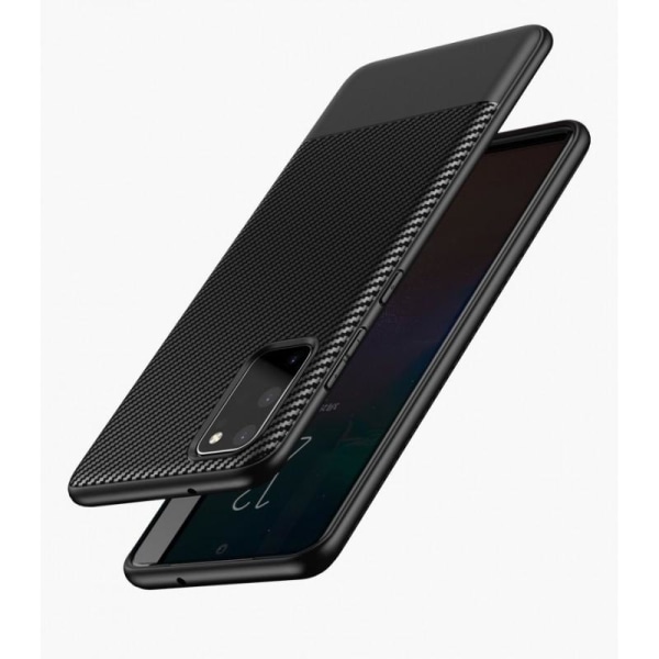 Samsung S20 Plus stødsikkert mobilcover i fuld kulstof Black