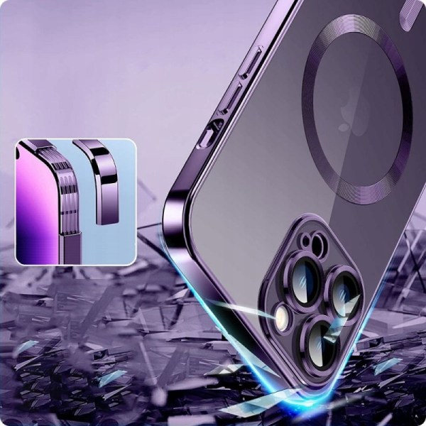 Iskunkestävä MagSafe-yhteensopiva kotelo iPhone 12 Mini Violetti