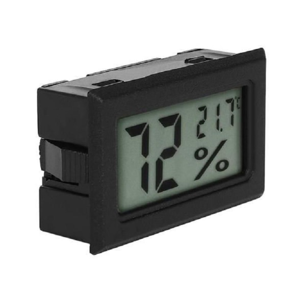 2-i-1 digitalt termometer og hygrometer Black