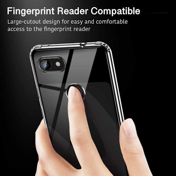 Google Pixel 3a stødabsorberende silikonecover Enkelt Transparent