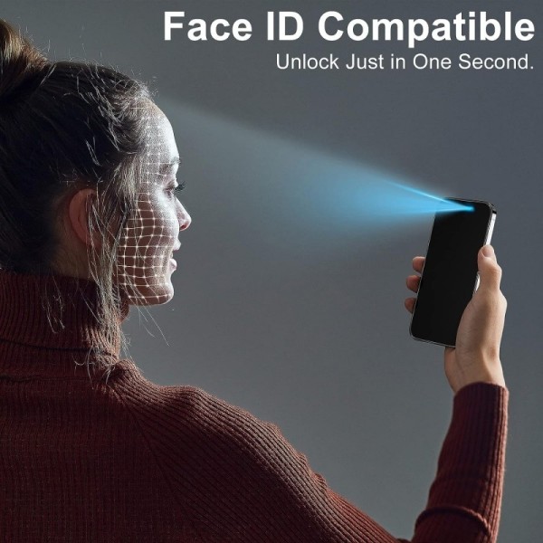 iPhone 15 Pro Max Privacy Härdat glas 0.26mm 3D 9H Transparent