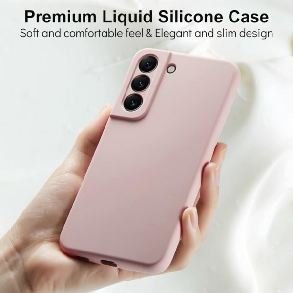 Samsung S23 Gummieret mat Pink Shell Liquid - Pink