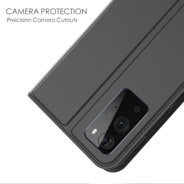 OnePlus 9 Flip Case Smooth -korttipaikka Black