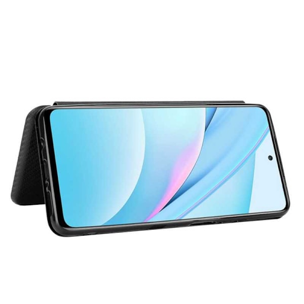 Xiaomi Mi 10T Lite Flip Case Kortrum CarbonDreams Black