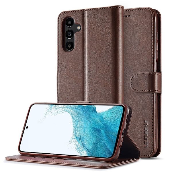 LC.IMEEKE Plånboksfodral Samsung S24 FE - Mörkbrun