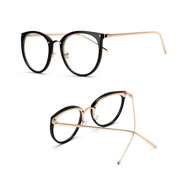 Elegante, komfortable kvinneglass uten styrke Mattsvart