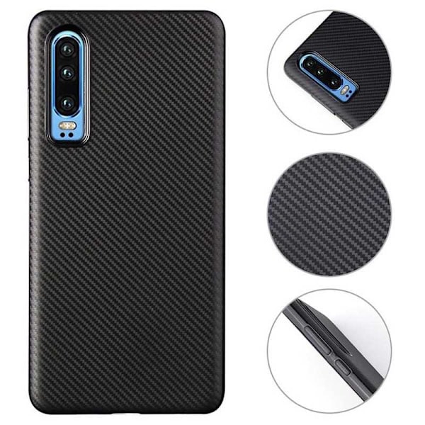 Huawei P30 iskunkestävä suojus FullCarbon V2 Black