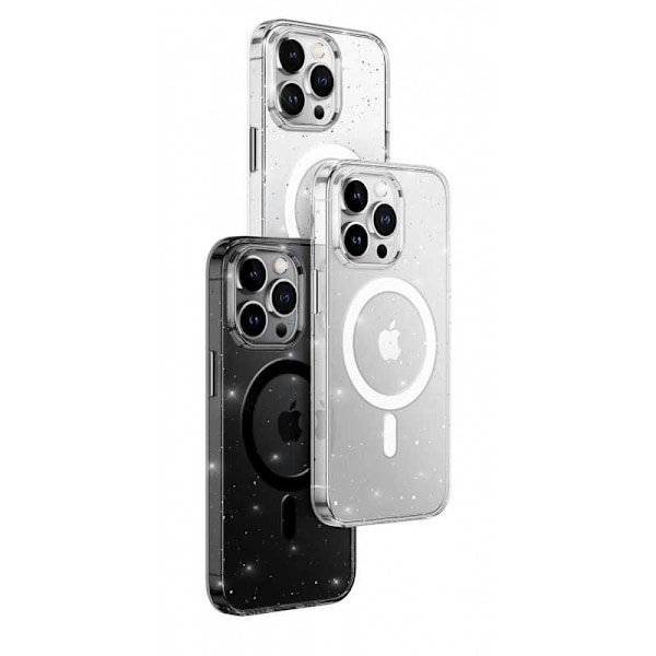 Glittrigt MagSafe Skal iPhone 15 Pro - Transparent