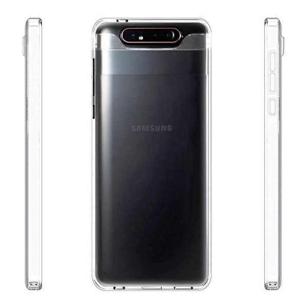 Samsung A80 stødabsorberende silikonecover Enkelt Transparent