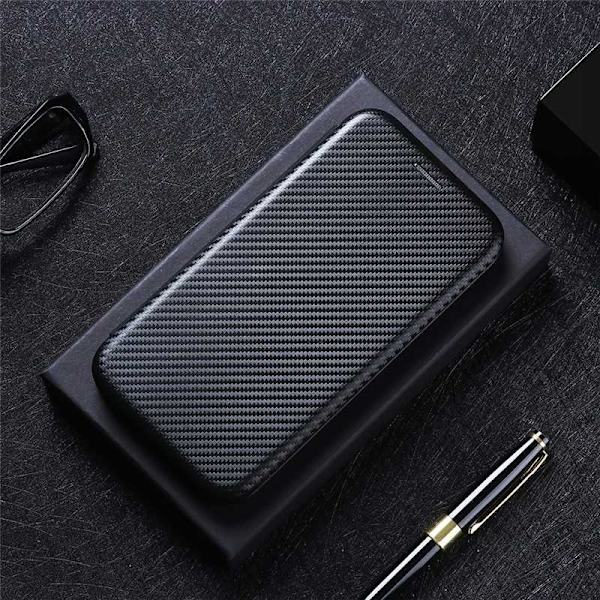 OnePlus 9 Pro Flip Case Kortrum CarbonDreams Black