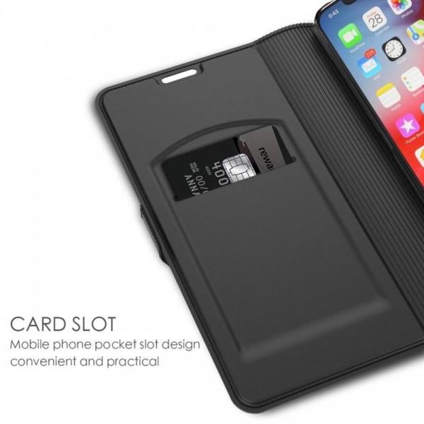 iPhone 14 Flip Case Skin Pro V2 med kortrum Black