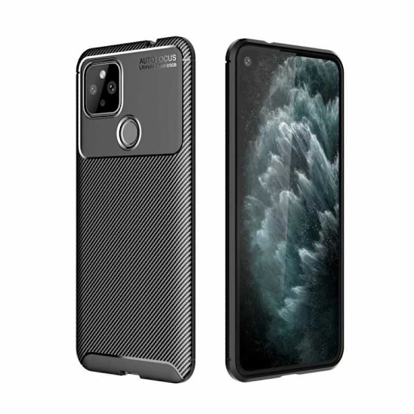 Google Pixel 4a 5G stødsikkert tyndt cover FullCarbon V4 Black