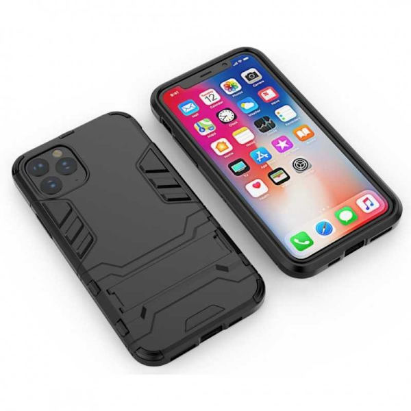 iPhone 11 Pro Max Iskunkestävä kotelo jalustalla ThinArmor Black