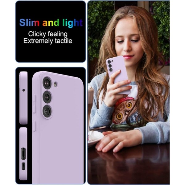 Samsung S21 Gummibelagd Matt Skal Kameraskydd Liquid - Lila