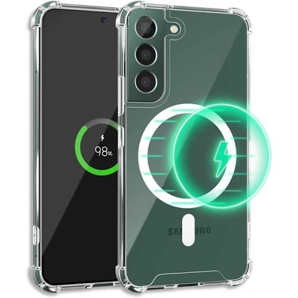 Samsung S21 Plus Transparent stødabsorberende cover MagSafe-kompatibel Transparent
