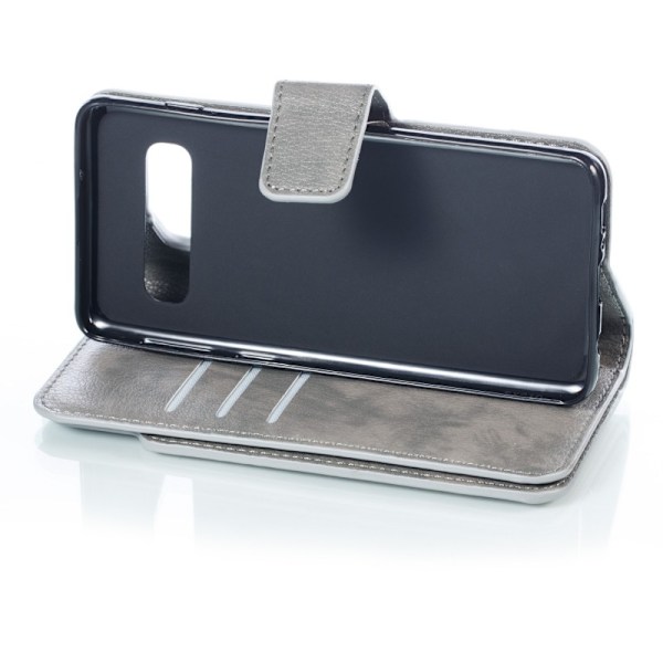 Samsung S10 Praktisk Plånboksfodral med 12-Fack Array V4 - Grå